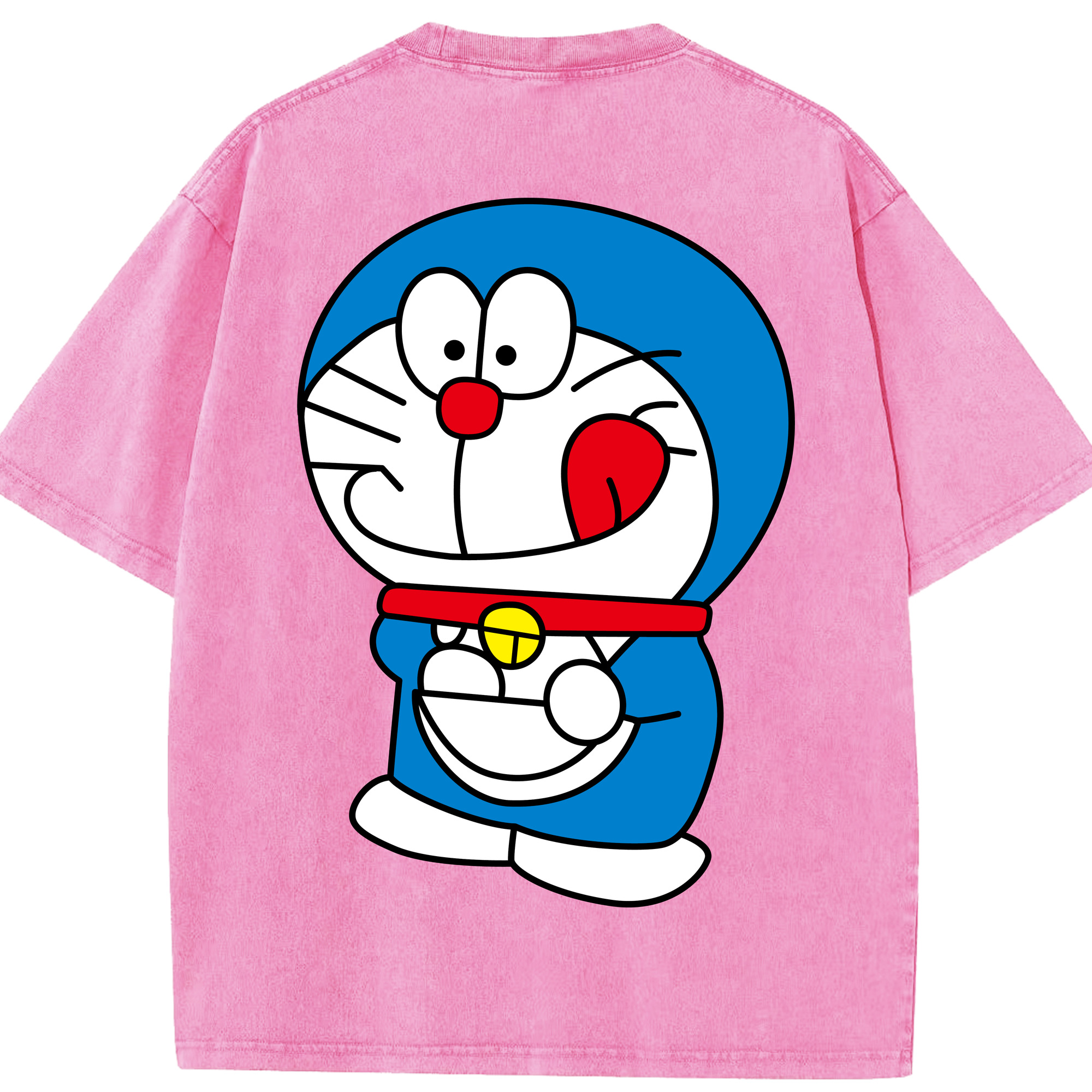（画像用） ドラえもん Doraemon 綿100% ヴィンテージ風 半袖Tシャツ（背面プリント）
